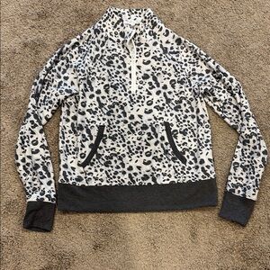 Leopard Print Women's Quarter Zip Pullover